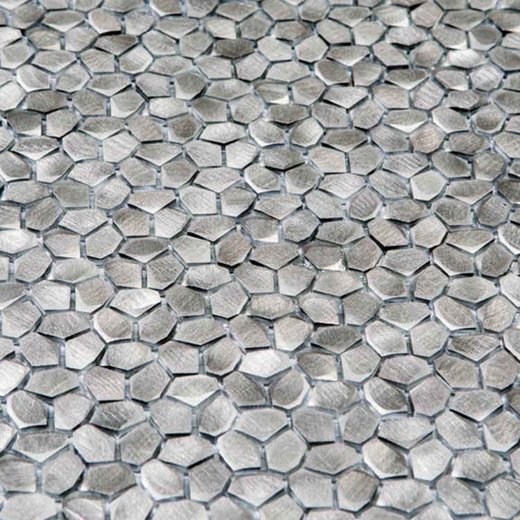 Metaalmozaiek - Kiezel Brighton Silver Zilver