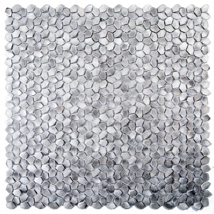 Metaalmozaiek - Kiezel Brighton Silver Zilver