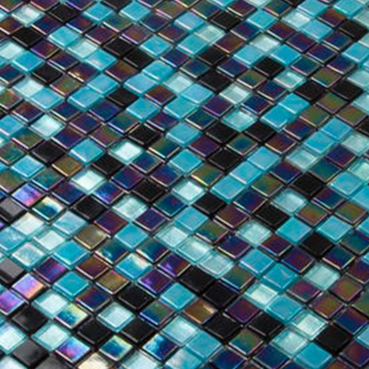 Glasmozaïek - Atlantic Blauw Parelmoer 10x10