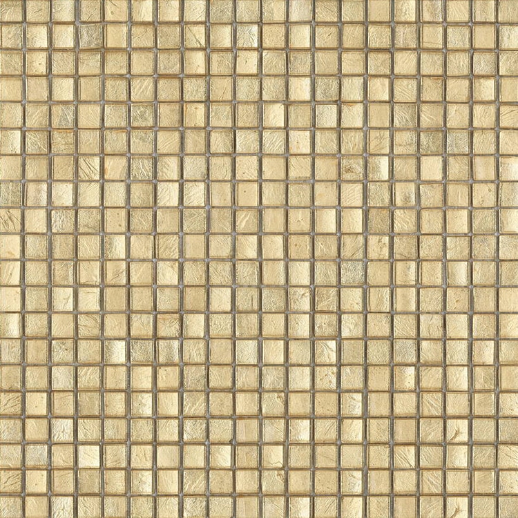 Glasmozaïek - Blad Goud 15x15