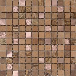 Glas- en Natuursteenmozaïek - Bruin Sevilla 23x23