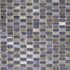 Natuursteen- en Glasmozaïek - Zwart Noir Rechthoek 11,5x25