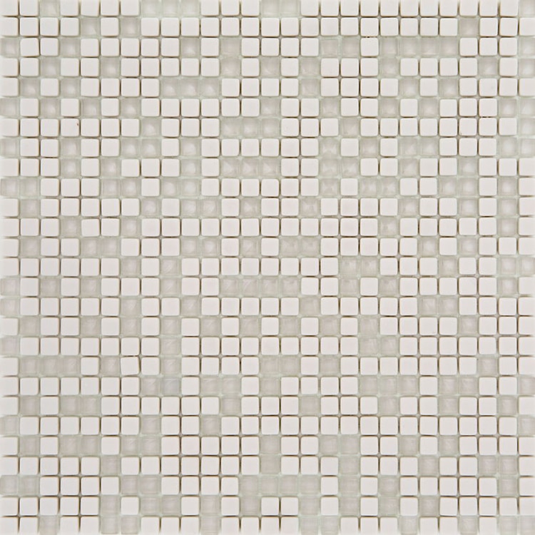 Glasmozaïek - Gebroken Wit Mix 10x10