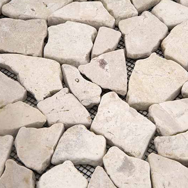 Natuursteenmozaïek - Gebroken Steen Wit 30x30
