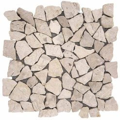 Natuursteenmozaïek - Gebroken Steen Wit 30x30