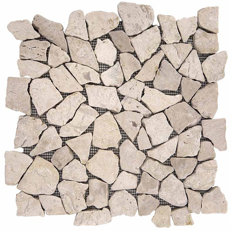 Natuursteenmozaïek - Gebroken Steen Wit 30x30
