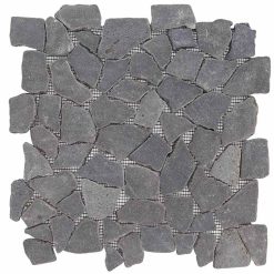 Natuursteenmozaïek - Gebroken Steen Zwart 30x30