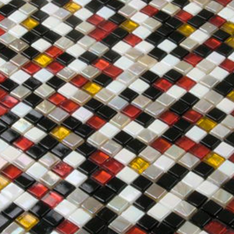 Glasmozaïek - Harlequin Kleur Mix 10x10