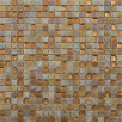 Glasmozaïek - Horn Goud Oranje Parel 15x15