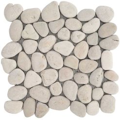 Natuursteenmozaïek - Kiezel Creme 30x30