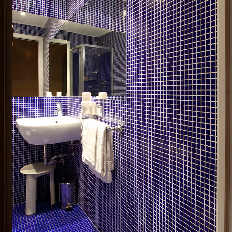 Glasmozaïek - Glas Donkerblauw Spikkel 20x20