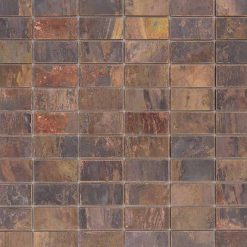 Kopermozaïek - Roestlook Rechthoek 25x50