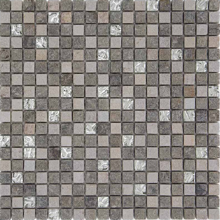 Glas- en Natuursteenmozaïek - Luserna Kristal 15x15