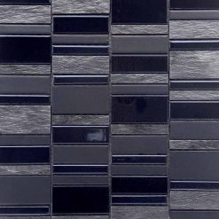 Natuursteenmozaïek - Multi Zwart Zilver