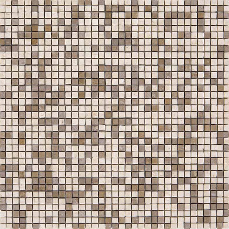 Natuursteenmozaïek - Natura Creme Mix Mini 7x7 mm