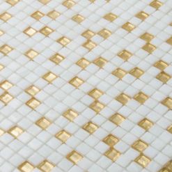 Alternative view of Glasmozaïek - Pixel Wit Met Goud 10x10