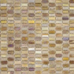 Natuursteen- en Glasmozaïek - Bruin Sable Rechthoek 11,5x25