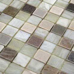 Alternative view of Natuursteen- en Glasmozaïek – Sucre Glace Vierkant 25x25