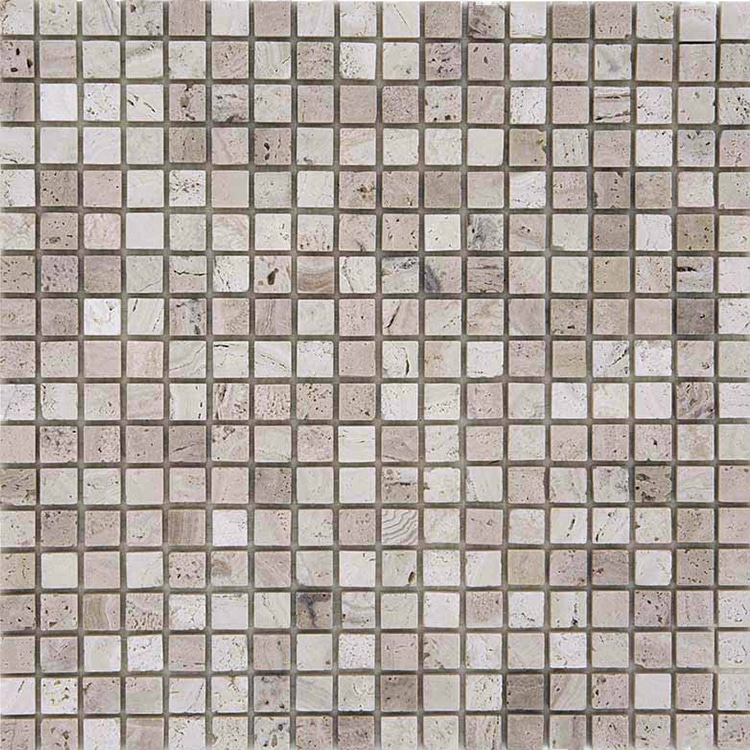 Natuursteenmozaïek - Travertijn 15x15
