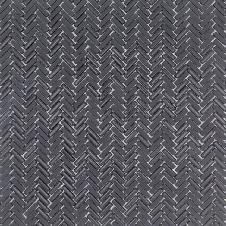 Glasmozaïek - Visgraat Mini Antraciet Zwart 5x20