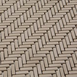 Alternative view of Glasmozaïek - Visgraat Mini Taupe 5x20
