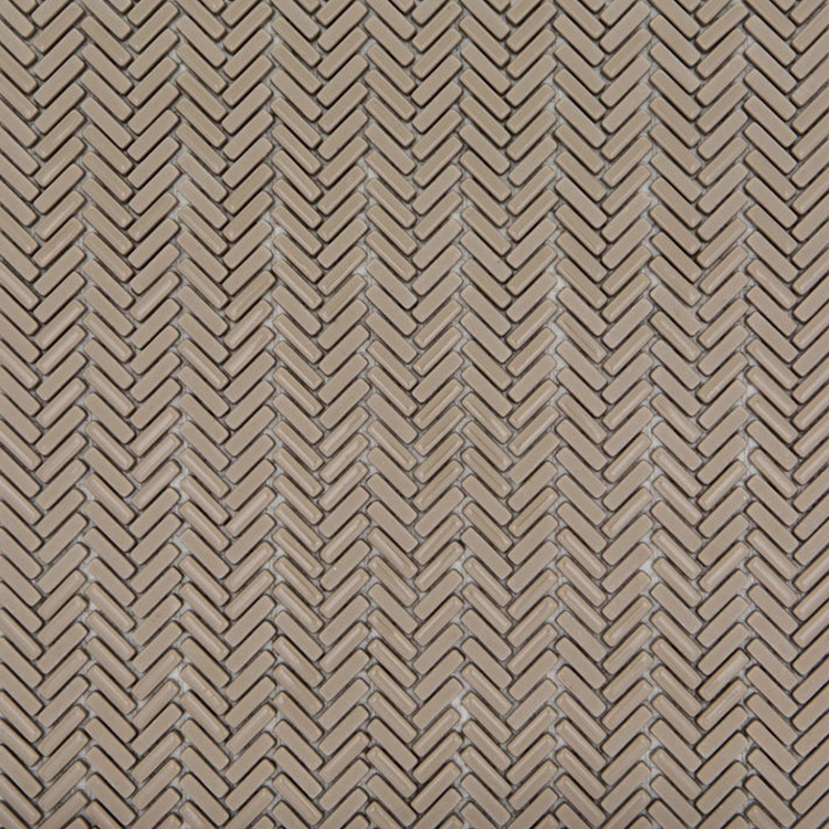 Glasmozaïek - Visgraat Mini Taupe 5x20