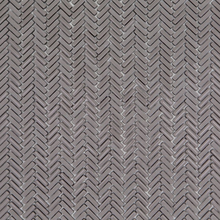 Glasmozaïek - Visgraat Mini Grijs 5x20