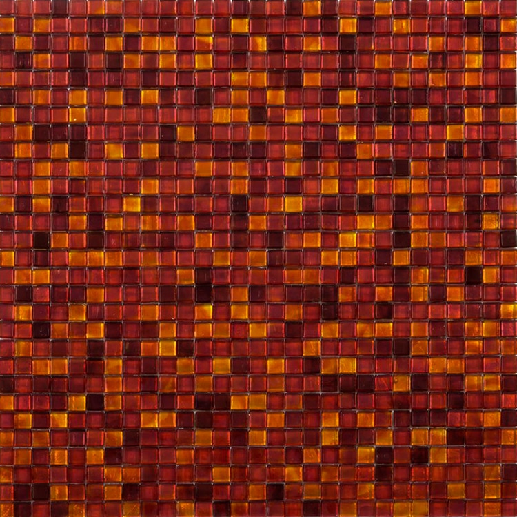 Glasmozaïek - Vuur Rood 10x10
