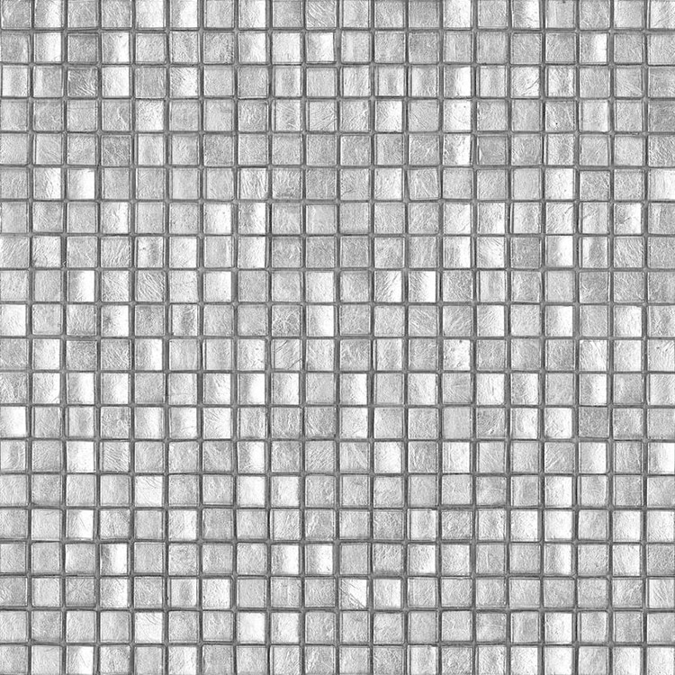 Glasmozaïek - Wit Goud 15x15