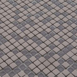 Alternative view of Glasmozaïek - Saddle Grijs Mix 10x10