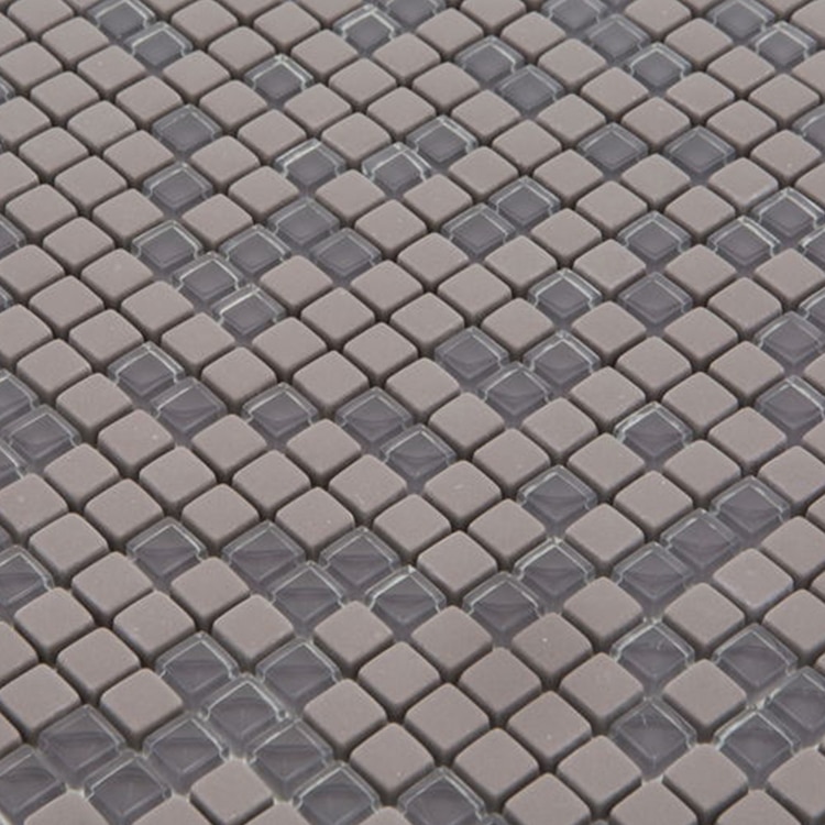 Glasmozaïek - Saddle Grijs Mix 10x10