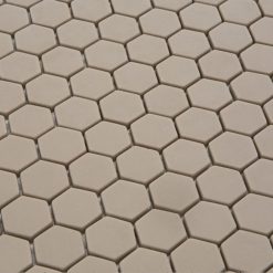 Alternative view of Glasmozaïek - Zeshoek Hexagon Taupe 23