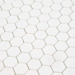 Alternative view of Glasmozaïek - Zeshoek Hexagon Puur Wit 23