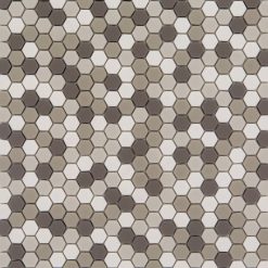 Glasmozaïek - Zeshoek Hexagon Bruin Creme 15