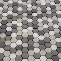 Alternative view of Glasmozaïek - Zeshoek Hexagon Tweed 15