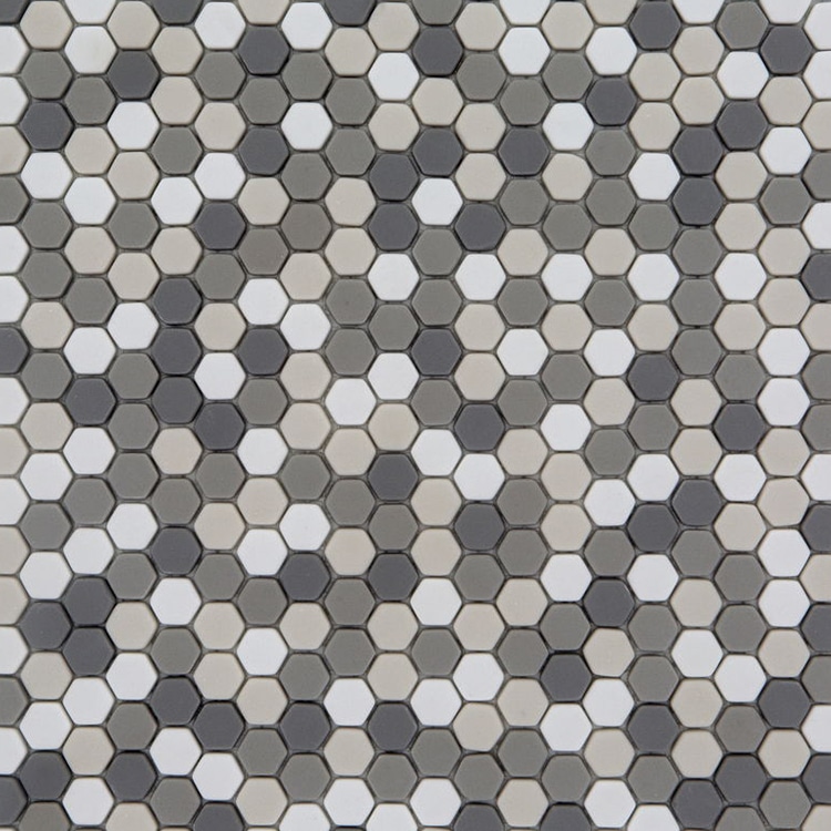 Glasmozaïek - Zeshoek Hexagon Tweed 15