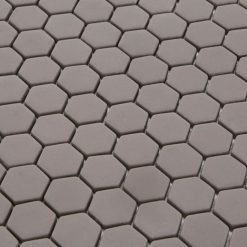 Alternative view of Glasmozaïek - Zeshoek Hexagon Grijs 23