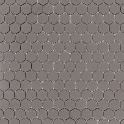 Glasmozaïek - Zeshoek Hexagon Grijs 23