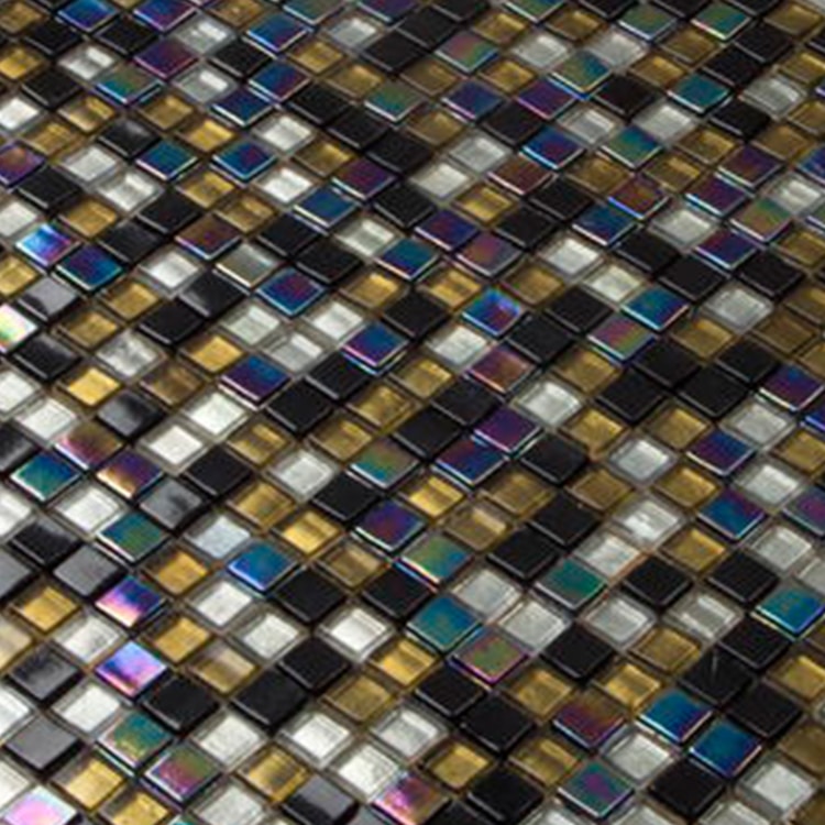 Glasmozaïek - Oxide Goud Parel Mix 10x10 mm