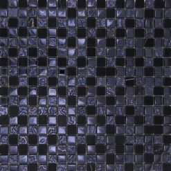 Glas- en Natuursteenmozaïek - Zwart Glans 15x15