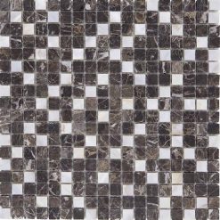 Natuursteenmozaïek - Pietramora Zwart Parelmoer 15x15