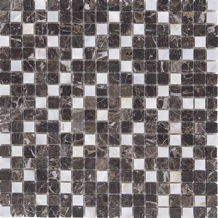 Natuursteenmozaïek - Pietramora Zwart Parelmoer 15x15
