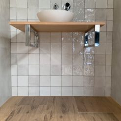 Handvorm Tegels 13,8x13,8 - Delight Pearl Wit Resultaat Sfeer