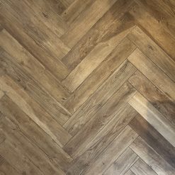 Keramisch Parket - Visgraat Houtlook Tegels 90x15 Eiken Bruin Oak