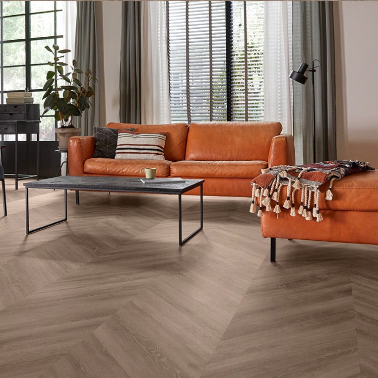 Donkere PVC vloer