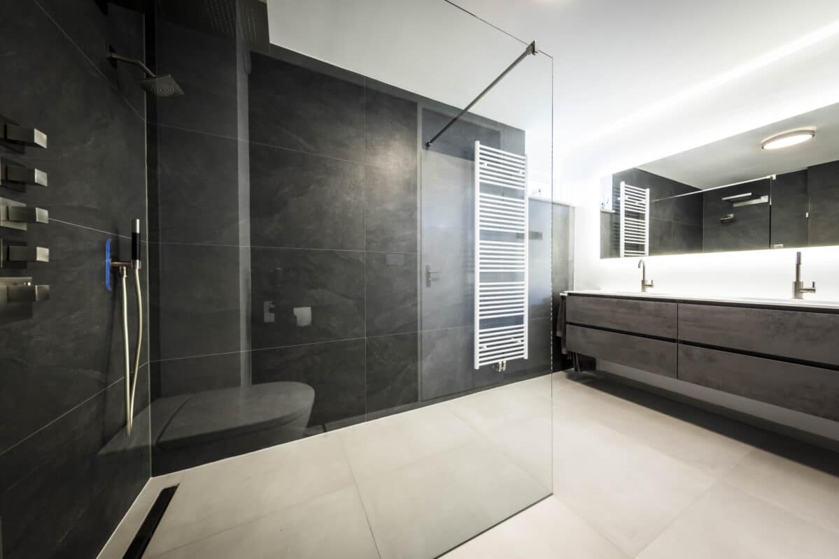 Leisteenlook Betonlook Tegels Badkamer