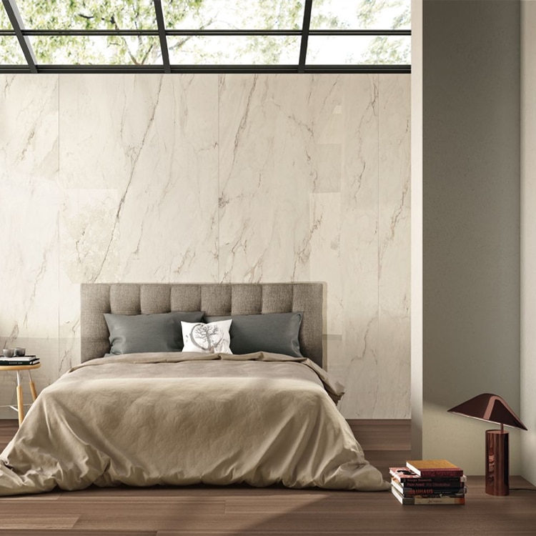 Marmerlook Tegel Slabs 260×120 – CRE DL6 Cremo Gebroken Wit Creme Mat