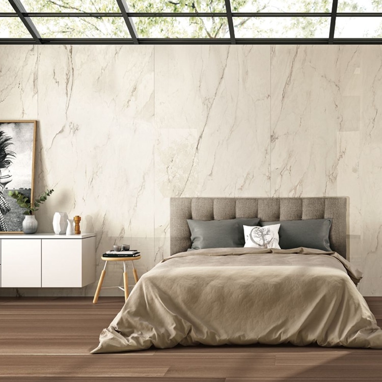 Marmerlook Tegel Slabs 260x120 - TR-CRE Marble Wit Sfeer