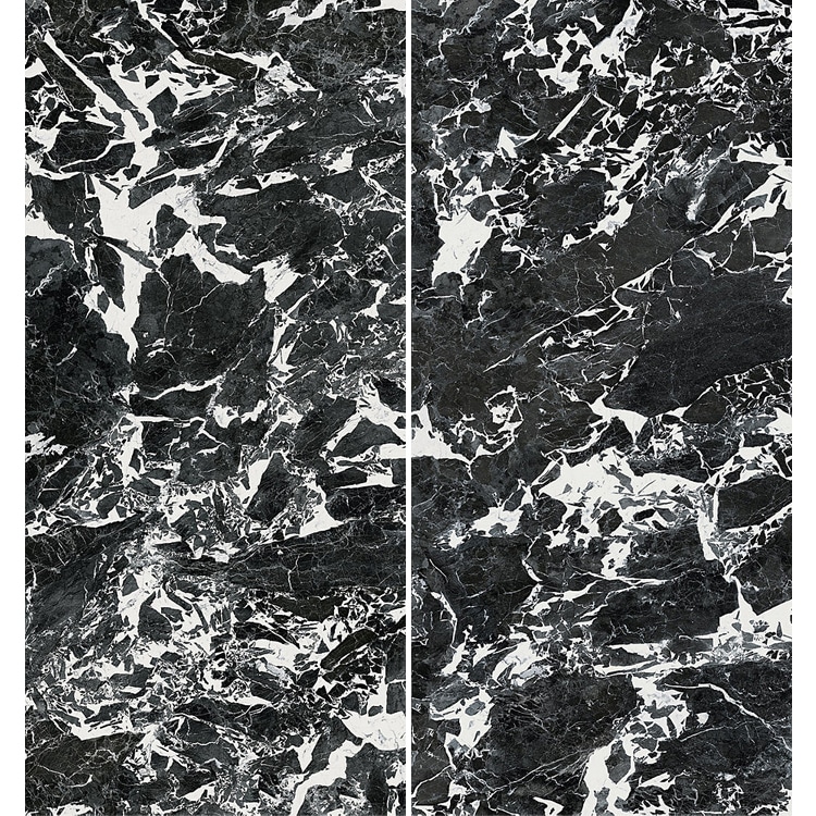 Marmerlook Tegel Slabs 260x120 - TR-GRA Marble Zwart Wit Hoogglans Variatie