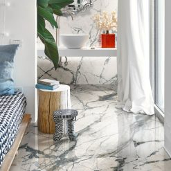 Marmerlook Tegel Slabs 260x120 - TR-INV Marble Wit Hoogglans Sfeer